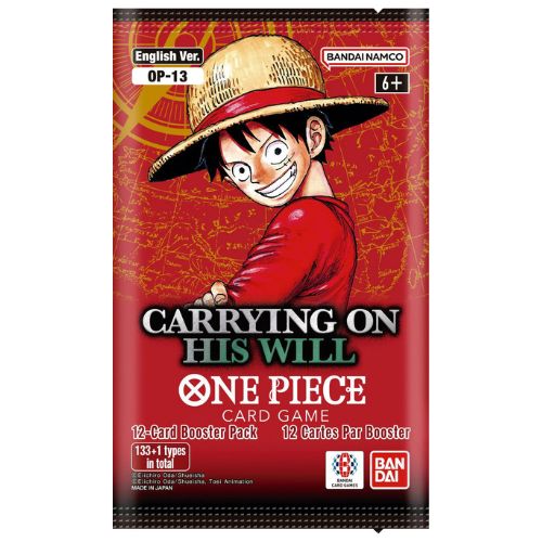 BANDAI NAMCO One Piece – Carrying on His Will OP-13-  Carte Collezionabili In Bustina da 12 carte – In box (15x12cm) da 24 Bustine…x24